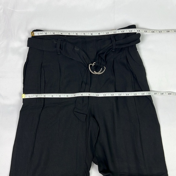 Rewash New Women’s Small Black Pull-on Belt Pockets Wide Leg Pant - Picture 5 of 7